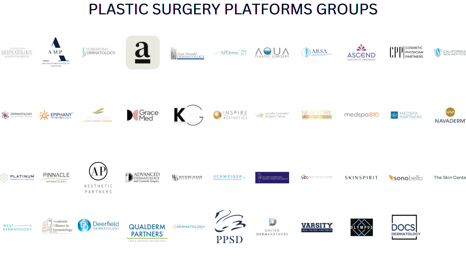 PLASTIC SURGERY PLATFORMS GROUPS
