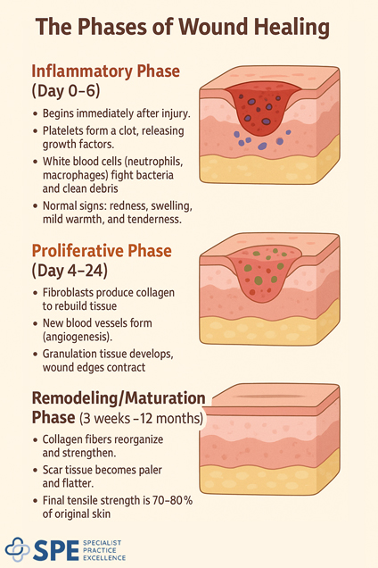 The Phases of Wound Healing by SPE