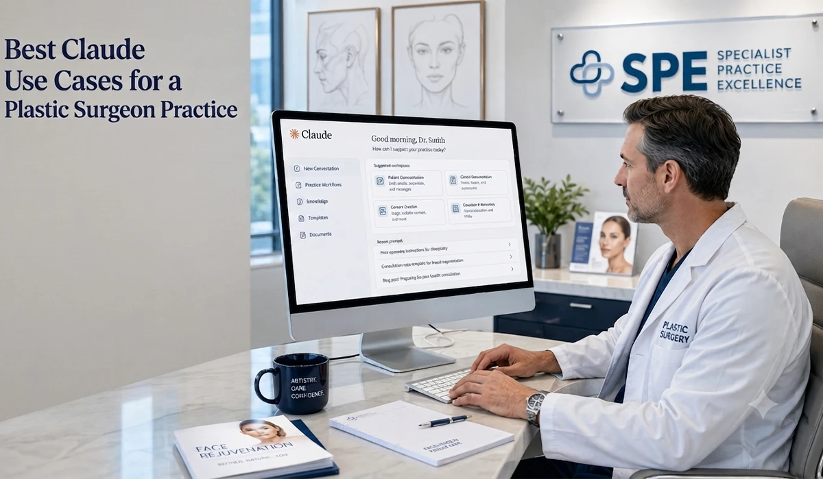 Best Claude Use Cases for a Plastic Surgeon Practice by Specialist Practice Excellence