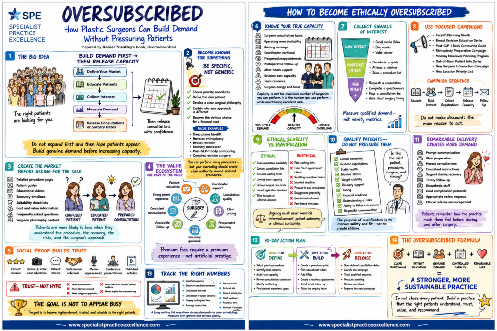 Oversubscribed Book Summary by Daniel Priestley - for plastic surgeons and aesthetic clinics