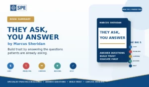 They Ask, You Answer by Marcus Sheridan book summary for plastic surgeons on patient questions, content marketing and building trust